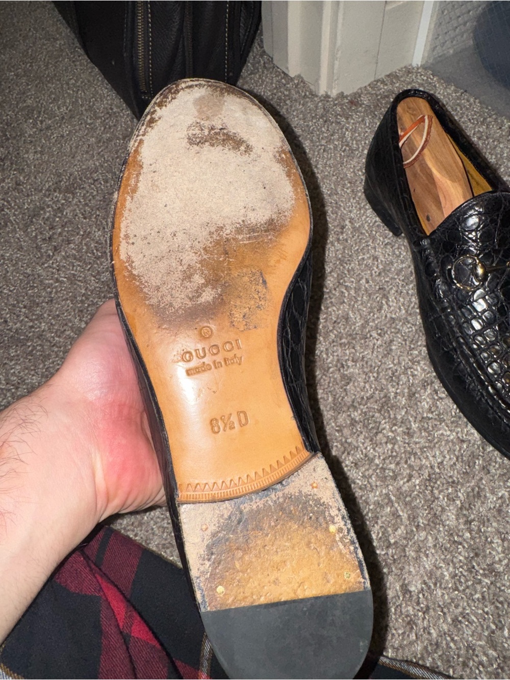 Gucci Genuine Crocodile Horsebit Loafer Retail $3799 Size 8.5 - Picture 5 of 5